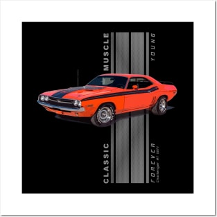 Challenger RT Classic American Muscle Cars Vintage Posters and Art